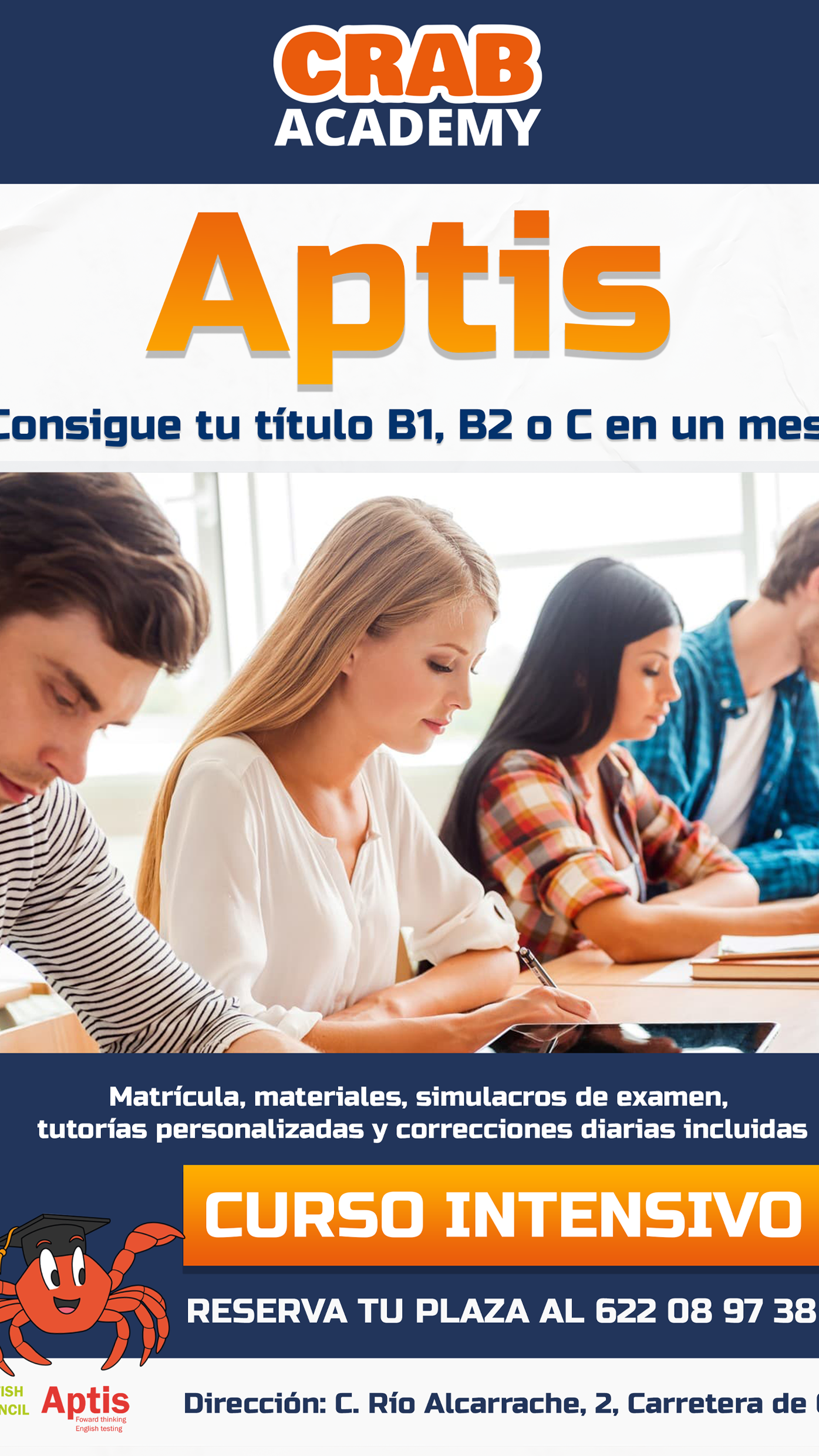 APTIS FLYER 148 X 21 uai LGP Lemingate Agencia de Publicidad Crab Academy