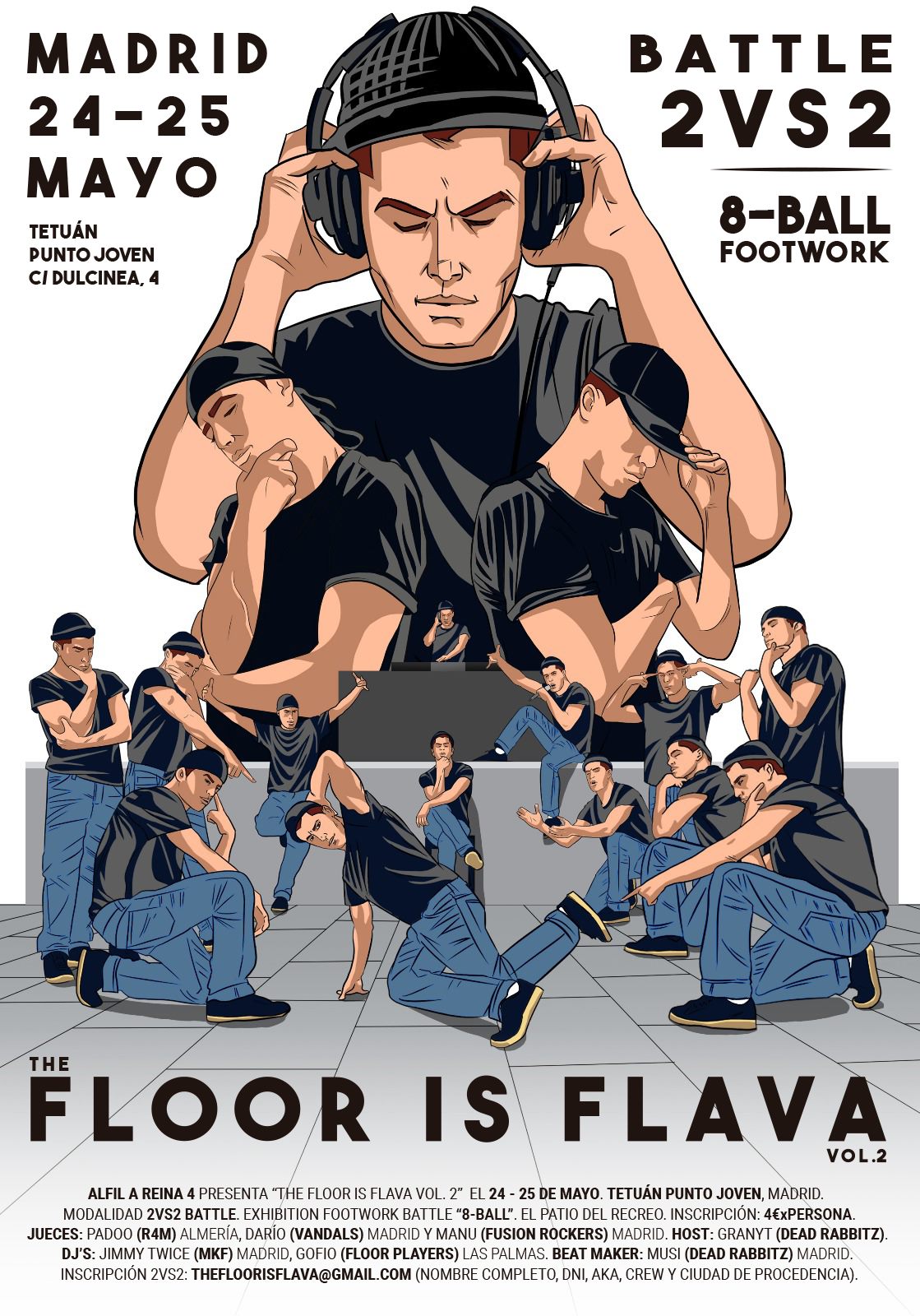Cartel TFIF LGP Lemingate Agencia de Publicidad THE FLOOR IS FLAVA VOL.2